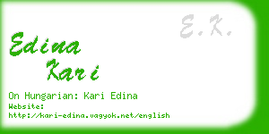 edina kari business card